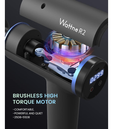 Wattne R2 massage gun ماساژور ضربه ای و حرفه ای