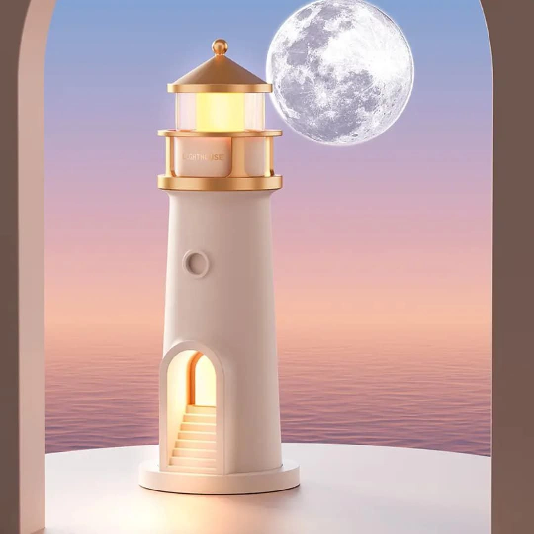 چراغ خواب رومیزی فانوسی با پروژکتور