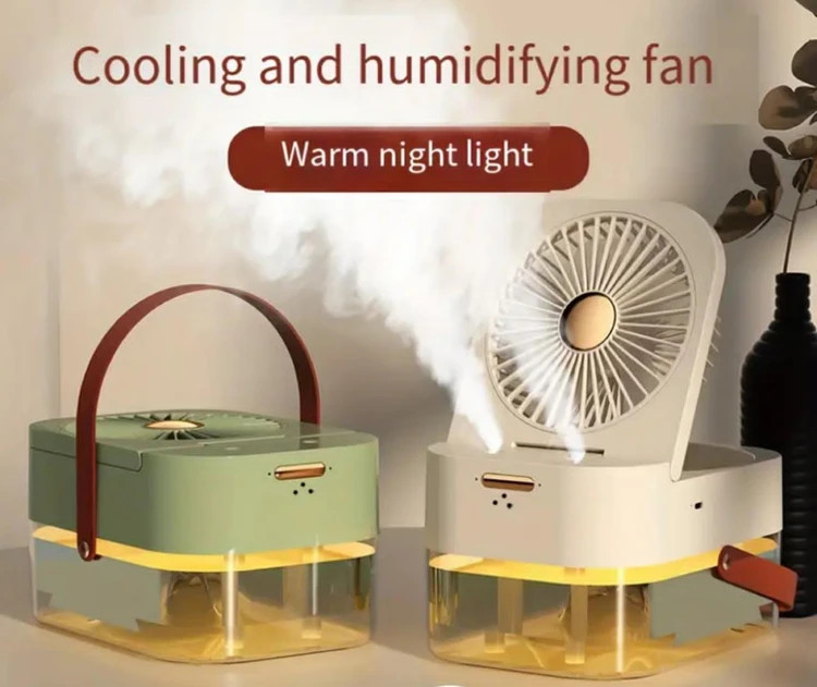 پنکه رومیزی با مه پاش دو اسپری و نور خواب