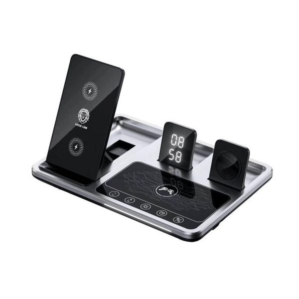 شارژر رومیزی گرین لاین 4 در 1 با شارژ سریع بیسیم ۱۵ وات