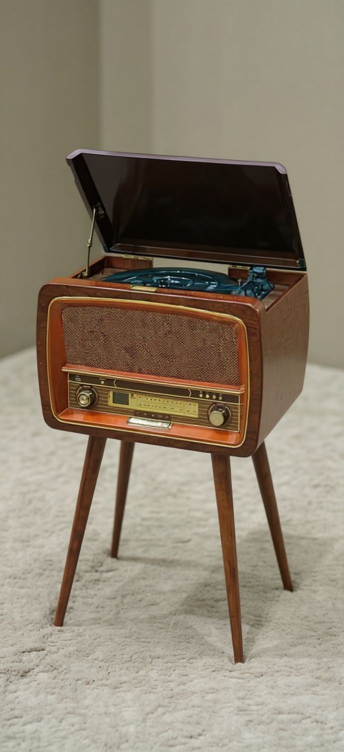 رادیو گرام والتر 10 کاره با بدنه چوبی