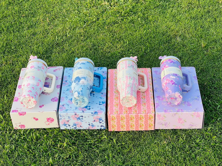 ست ماگ استنلی بنفش سفید آبی