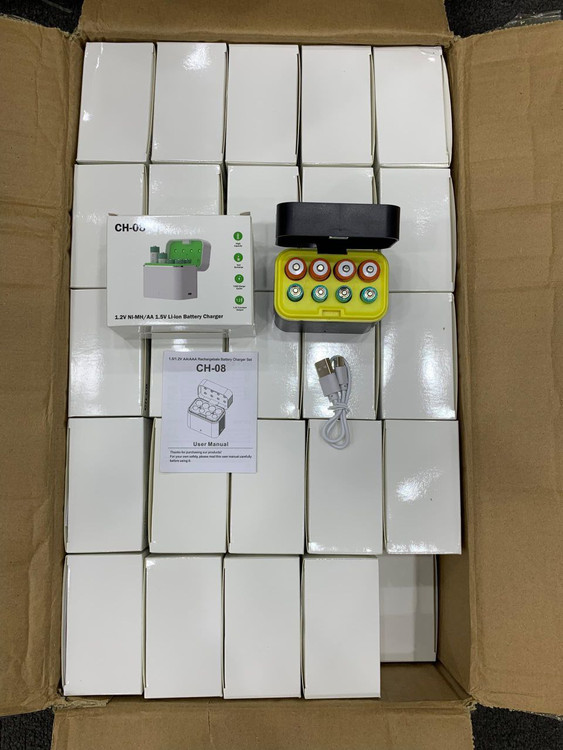 پک باتری شارژی 8 عددی قلمی و نیم قلمی
