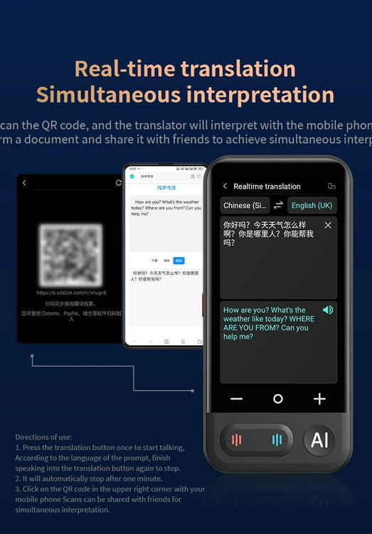 مترجم هوشمند Z16 مجهز به صفحه نمایش ۴ اینچ و دقت ترجمه ۹۸ درصد