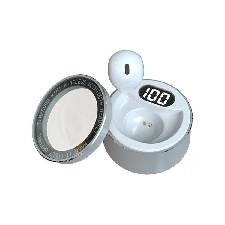 نمای نزدیک از طراحی شیک کیس شارژ فلزی و مقاوم هندزفری پرو ایکس شش آر