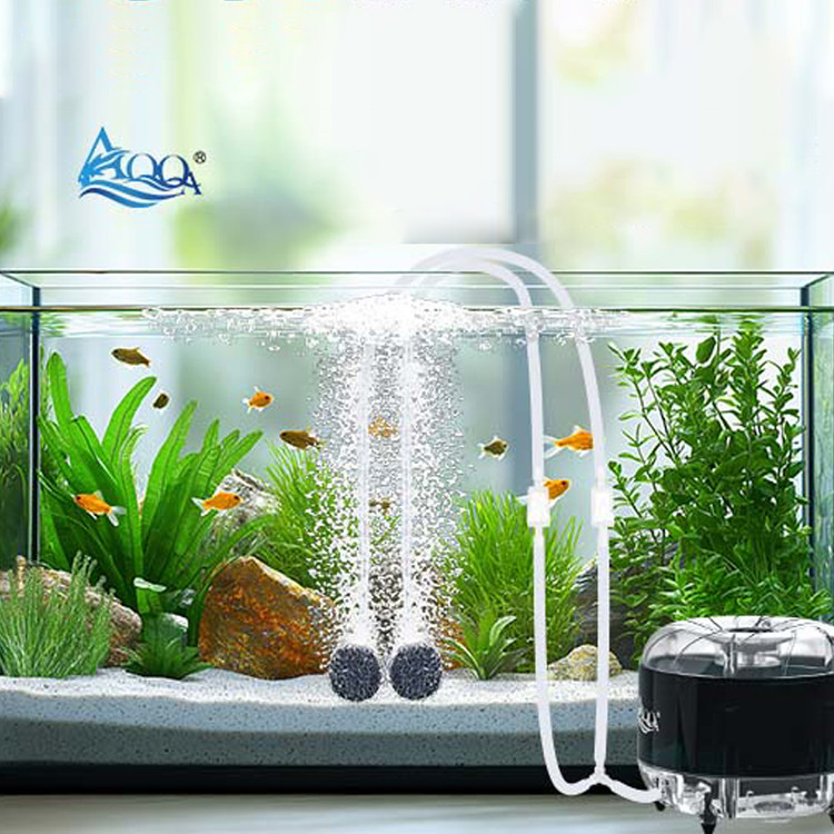 حبابهای تولید شده توسط سنگ هوای پمپ آکواریوم