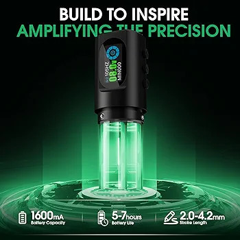 دستگاه تاتو قابل تنظیم با نمایشگر دیجیتال و کنترل آسان