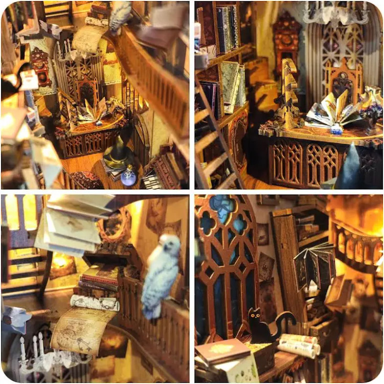 ماکت چوبی DIY با تم فانتزی و قطعات پیشبرشخورده دقیق