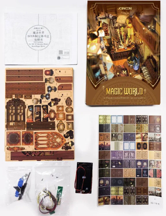 کیت مینیاتوری Book Nook برای خلق دنیای فانتزی در قفسه کتاب