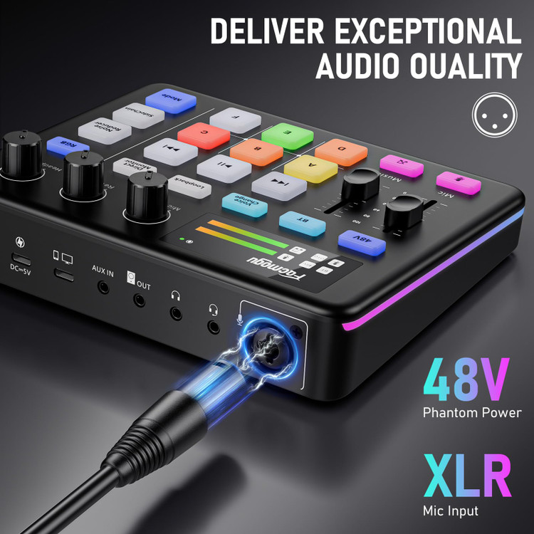 ساندکارت گیمینگ Facmogu G9 با نورپردازی RGB و بلوتوث داخلی