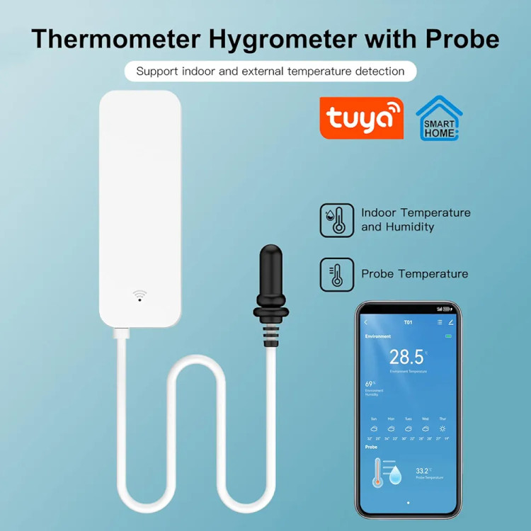 نمایش لحظهای دما و رطوبت روی اپلیکیشن موبایل