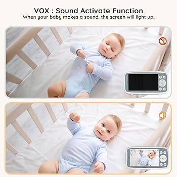 در حال بررسی وضعیت خواب کودک از طریق پیجر تصویری امن.