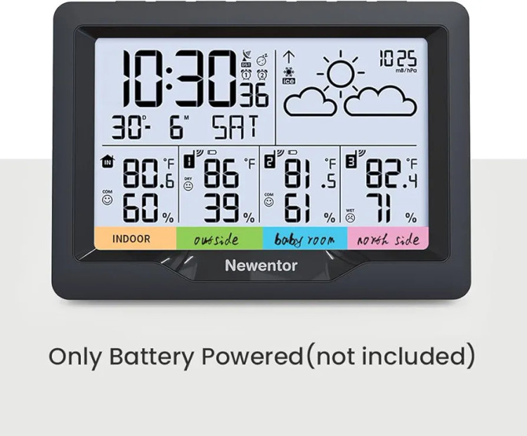 سنسور وایرلس دماسنج هوشمند نصب شده در فضای باز و حیاط.