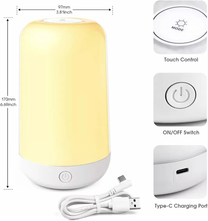 ابعاد چراغ دکوراتیو و موزیکال ریتمیک (RGB)