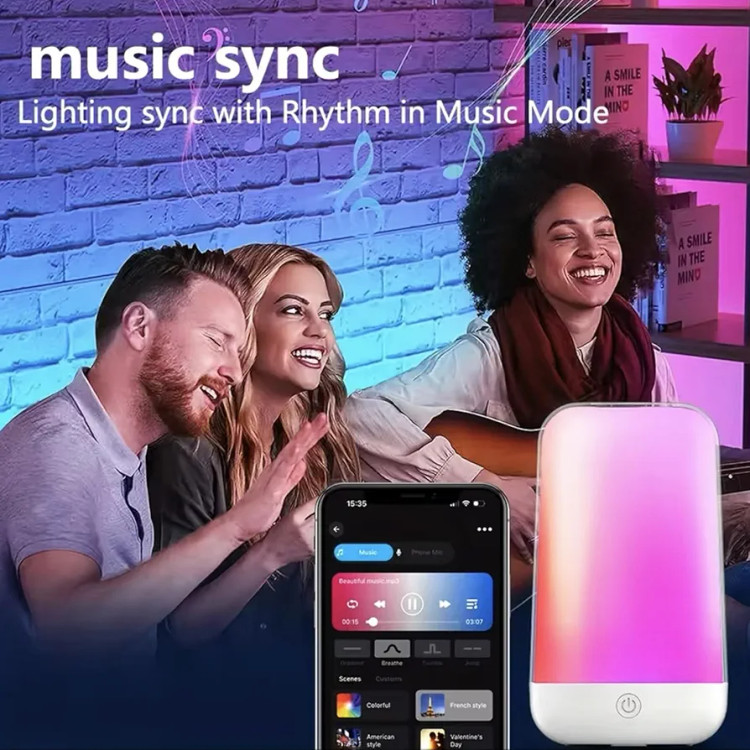 لایت بار دکوراتیو روی میز دوستانه با قابلیت اکولایزر