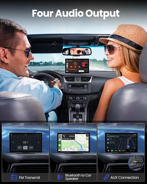 اینچی خودرو نصب شده روی داشبورد.