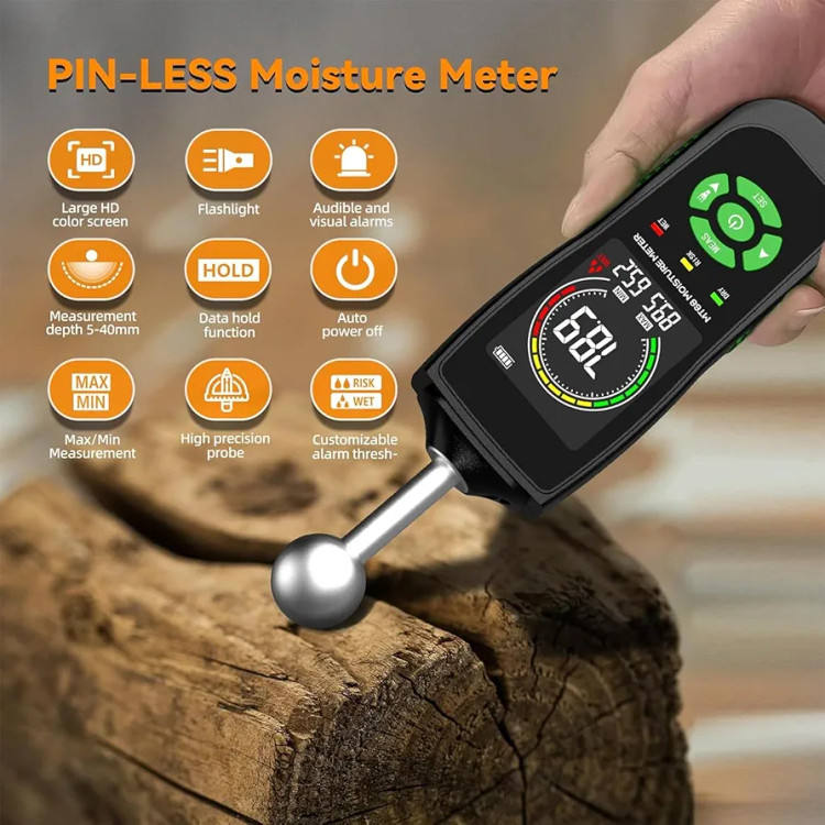 طراحی ارگونومیک و قابل حمل رطوبتسنج بدون تماس