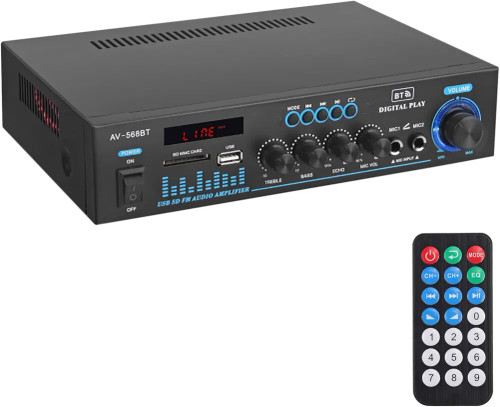 آمپلیفایر استریو AV‑568BT با طراحی جمعوجور