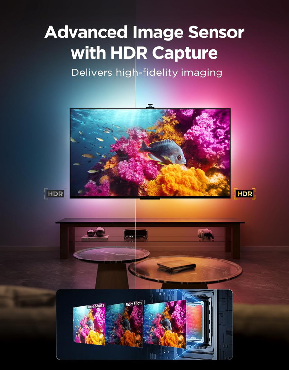 . نصب ریسه LED گووی برای تلویزیون ۷۵ تا ۸۵ اینچ با دوربین همگامسازی تصویر