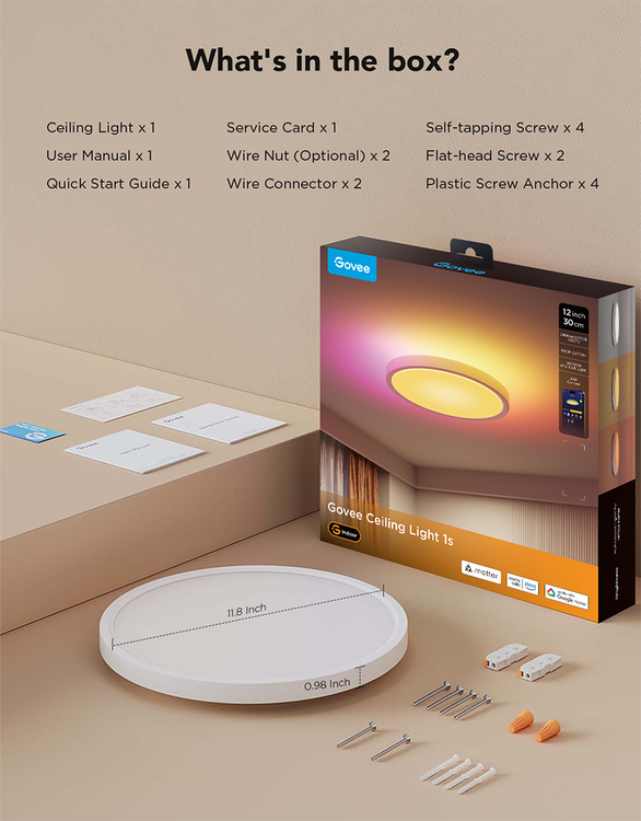 کنترل چراغ سقفی هوشمند گووی از طریق اپلیکیشن Govee Home