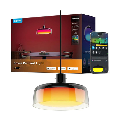 چراغ آویز هوشمند گووی H60C1 قطر ۳۰ سانتیمتر با نورپردازی سهلایه