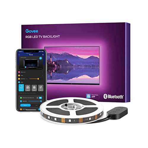 ریسه هوشمند تلویزیون گووی مدل H6178 نصب شده پشت تلویزیون ۵۵ اینچ