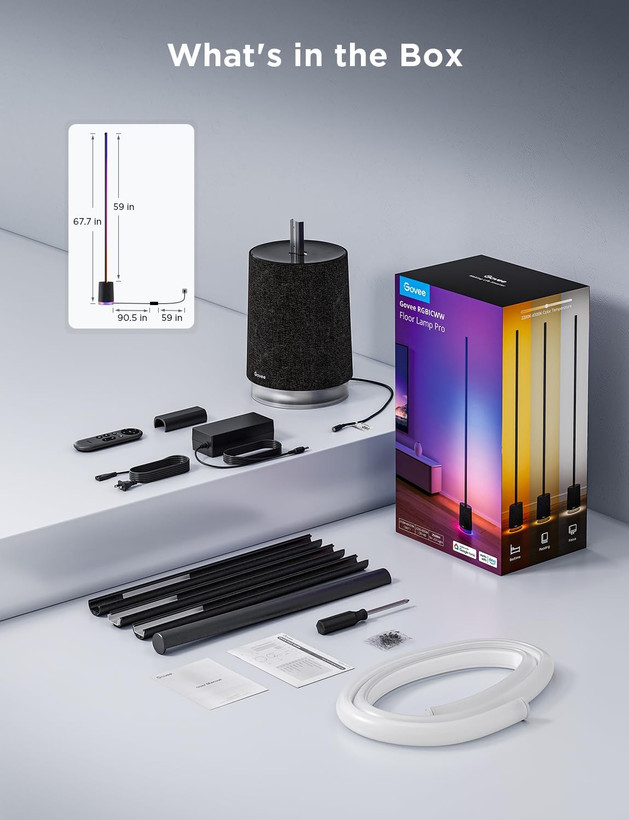 چراغ کف گوشهای هوشمند اسپیکر دار GOVEE مدل H6079 PRO