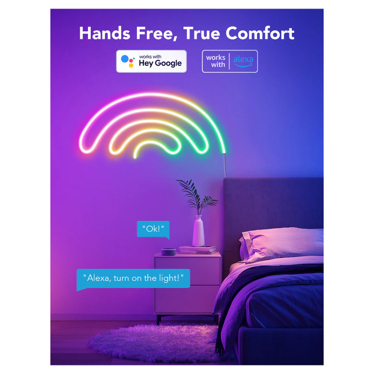 ریسه هوشمند نئون فلکسی 3 متری Govee RGBIC LED Neon Rope Lights H61A0