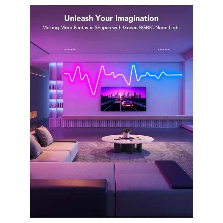 ریسه هوشمند نئون فلکسی 3 متری Govee RGBIC LED Neon Rope Lights H61A0