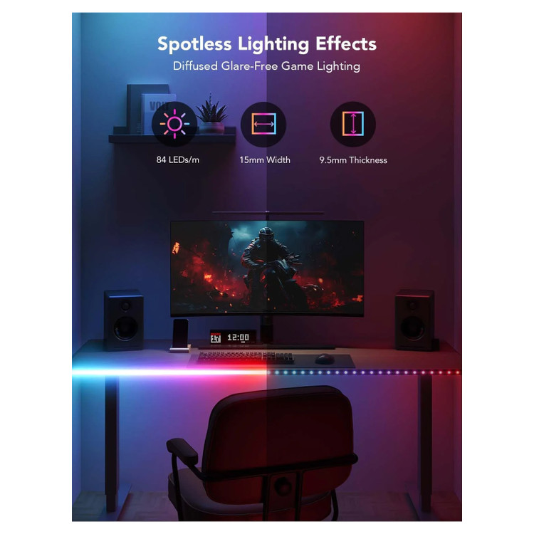 ریسه هوشمند نئون فلکسی قابل برش 3 متری Govee RGBIC LED Neon Rope H61C3