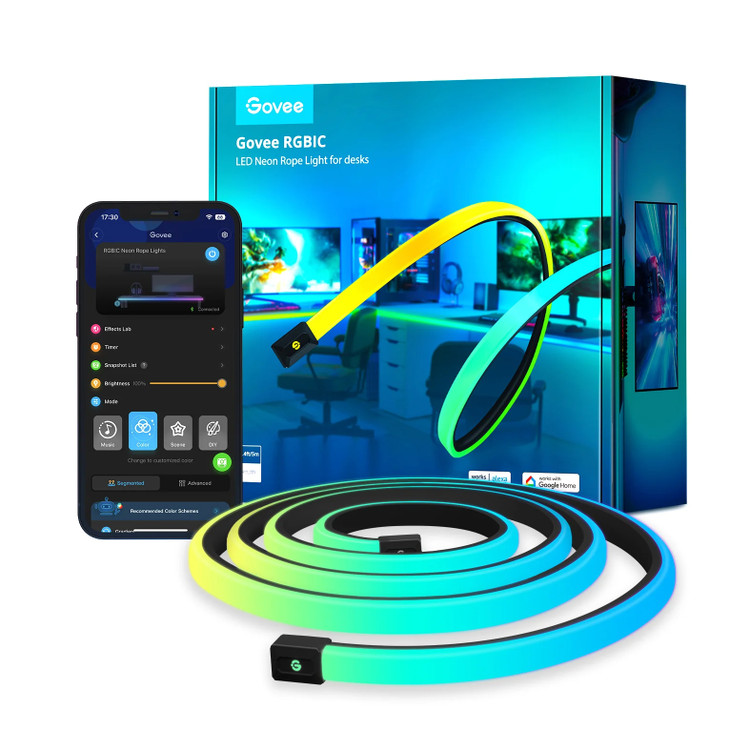 ریسه هوشمند نئون فلکسی قابل برش 3 متری Govee RGBIC LED Neon Rope H61C3