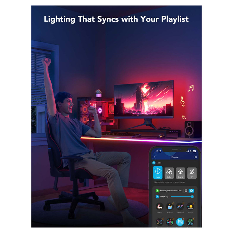 ریسه هوشمند نئون فلکسی قابل برش 3 متری Govee RGBIC LED Neon Rope H61C3
