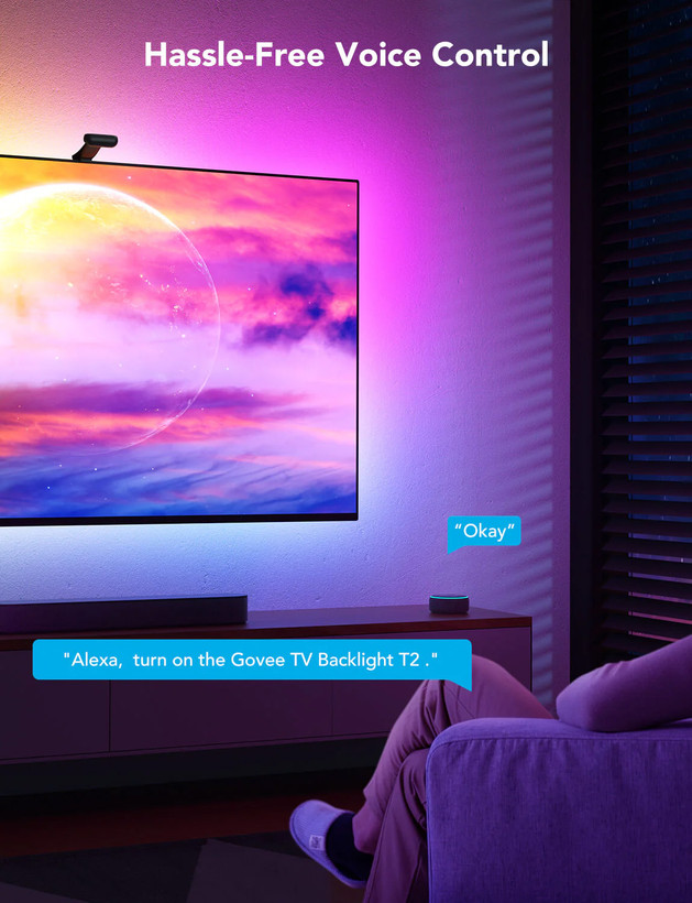 ریسه هوشمند تلویزیون 75 تا 85 اینچ گووی مدل Govee Envisual T2 H605C