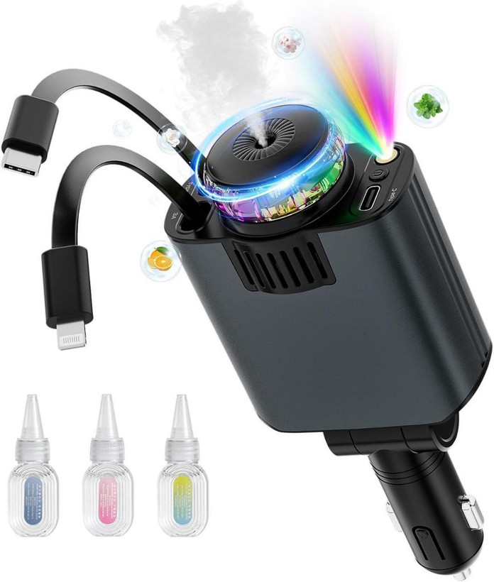 شارژر و خوشبو کننده پنج کاره فندکی خودرو W&O Starlight