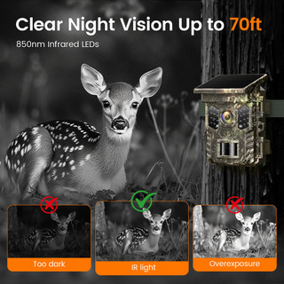 دوربین تلهای خورشیدی XTU Solar WiFi Trail Camera 64MP 4K