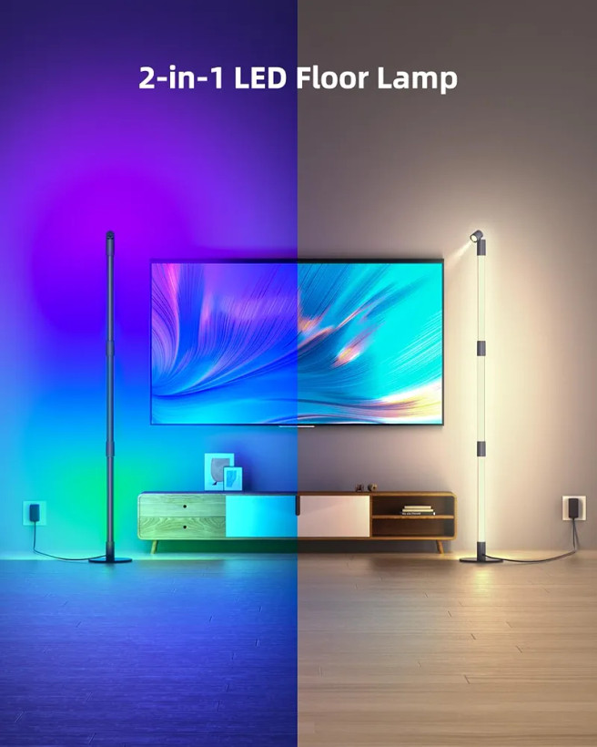 چراغ ایستاده RGB هوشمند DBCMEW با کنترل اپلیکیشن و همگامسازی با موسیقی
