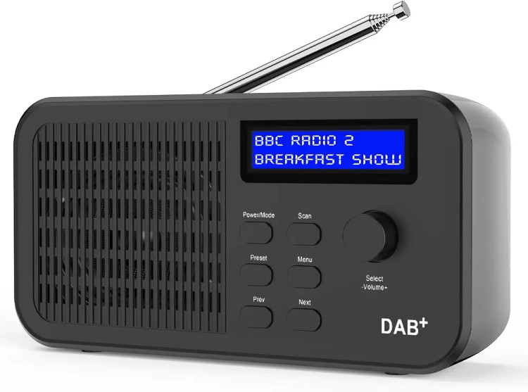 رادیو دیجیتال DAB+ FM با اسپیکر داخلی و باتری ۲۵۰۰ میلیآمپرساعت