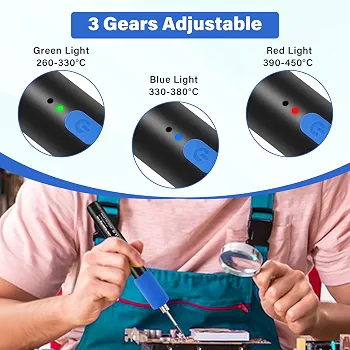 هویه شارژی بی‌سیم ۱۵ وات USB-C با ۳ نوک قابل تعویض