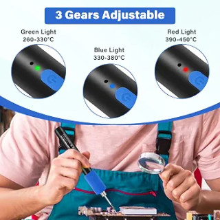 هویه شارژی بیسیم ۱۵ وات USB-C با ۳ نوک قابل تعویض