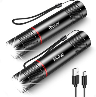 پک دو عددی چراغ قوه شارژی Blukar K9130 با زوم و ۴ حالت نوردهی