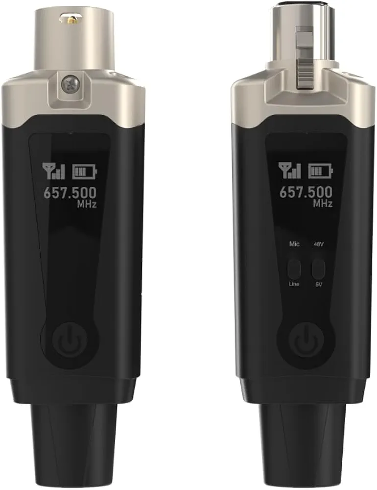 فرستنده و گیرنده بی‌سیم میکروفون DEPUSHENG با خروجی XLR و شارژ Type-C