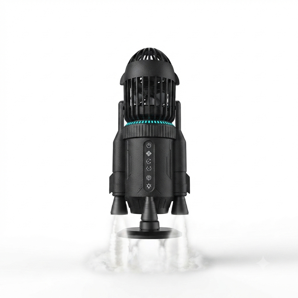 پنکه فضایی راکت RK-1 با مه پاش و نورپردازی LED