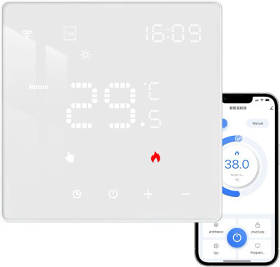 ترموستات هوشمند گرمایش از کف AVATTO - کنترل WiFi و برنامهریزی هفتگی