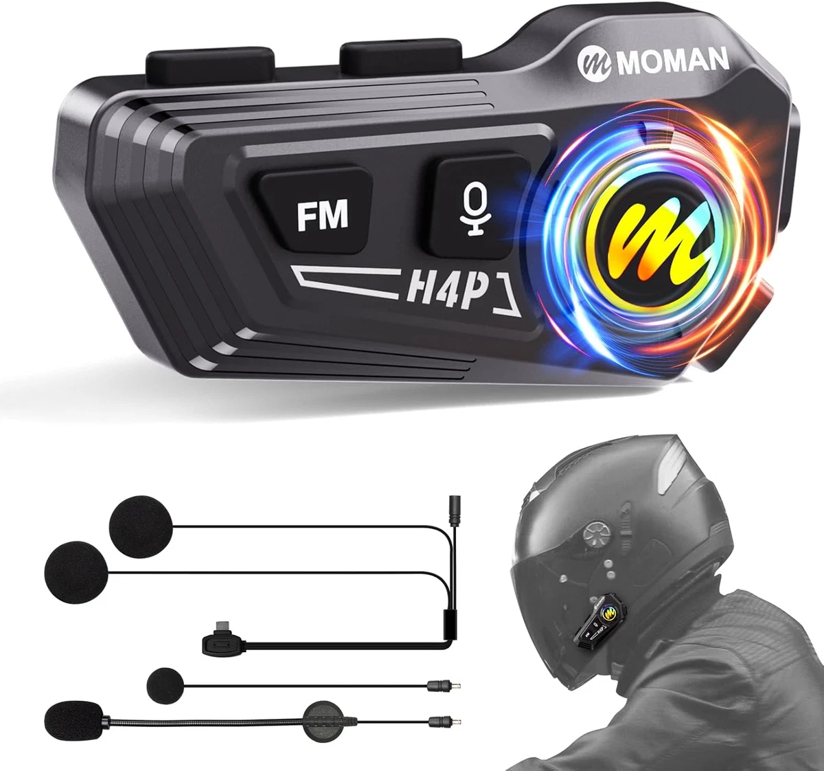 هدست بلوتوث کلاه کاسکت مومان با اسپیکر Hi-Fi و باتری ۳۲ ساعته
