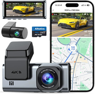 دوربین ثبت وقایع خودرو R5 Pro دو کاناله 4K با GPS و وایفای 5GHz