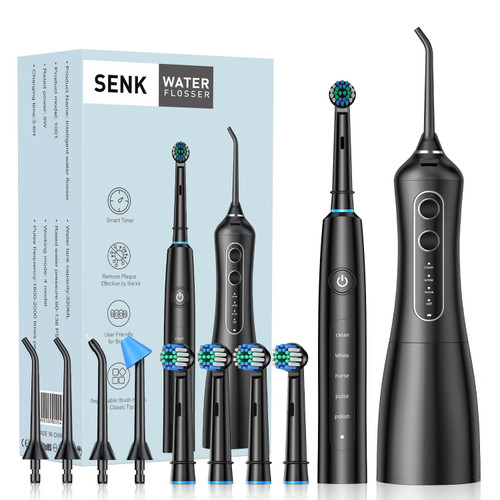 ست مسواک برقی و واترجت SENK Intelligent 2-in-1 با ۸ سری