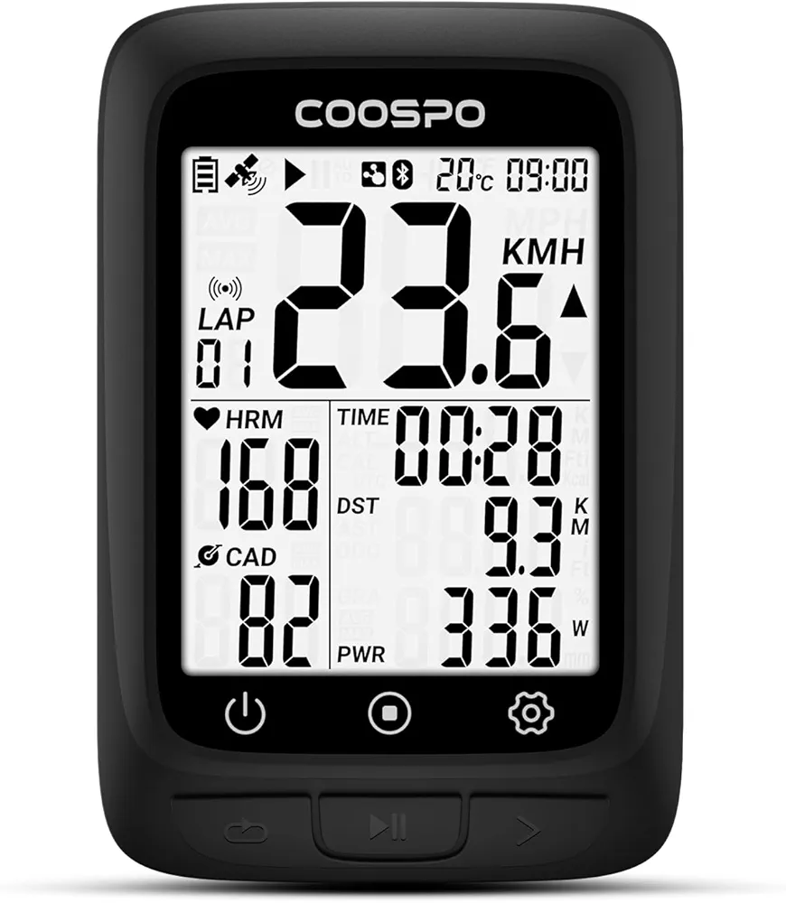 کامپیوتر دوچرخه GPS Coospo BC107 با اتصال ANT+ و بلوتوث