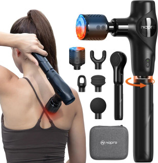 ماساژور تفنگی شارژی NAPRE NEG-301 با گرمایش و ۵ سری تعویضی