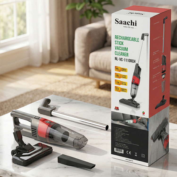 جاروبرقی شارژی عصایی ساچی NL-VC-1110RCH دوکاره با فیلتر HEPA