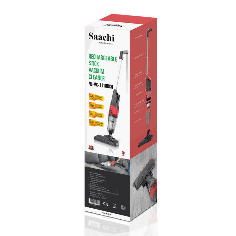 جاروبرقی شارژی عصایی ساچی NL-VC-1110RCH دوکاره با فیلتر HEPA